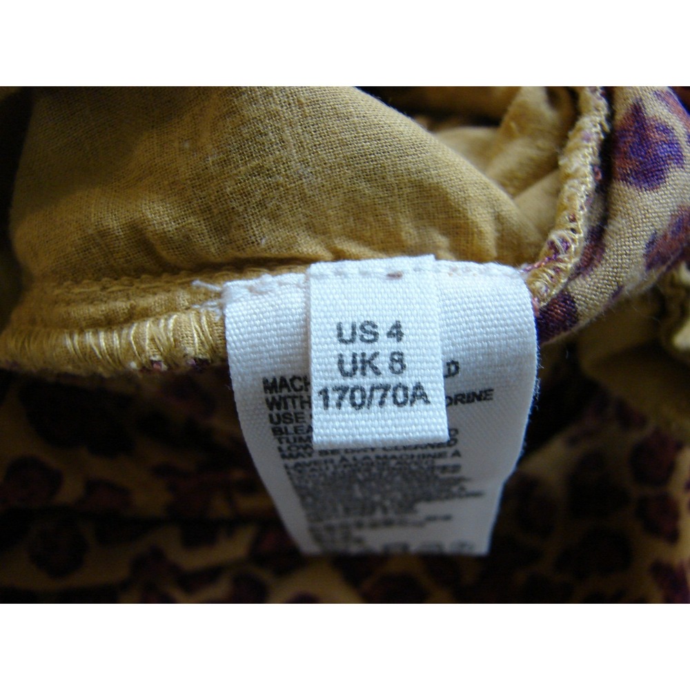 Free People Bennie Leopard Print Wide Leg Button Fly Pants Size 4 Casual Office - Picture 11 of 14